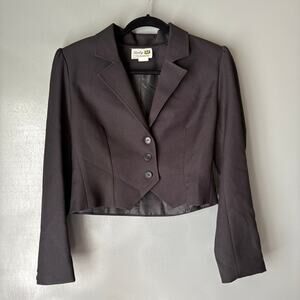 Vintage LADY DJ Dave and Johnny Women's 10 Cropped Black Western Cowboy Blazer